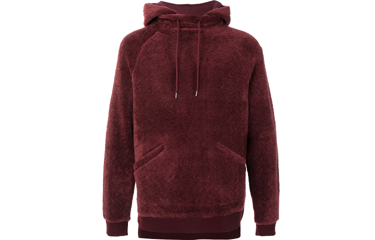 Giorgio Armani FW21 Solid Velvet Drawstring Pullover Hoodie Red () 6HSM53SJLRZ-U5T61