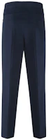 Shop GIORGIO ARMANI FW22 海軍藍高腰直筒休閒長褲 2WGPP0RB-T01V5-UBUV