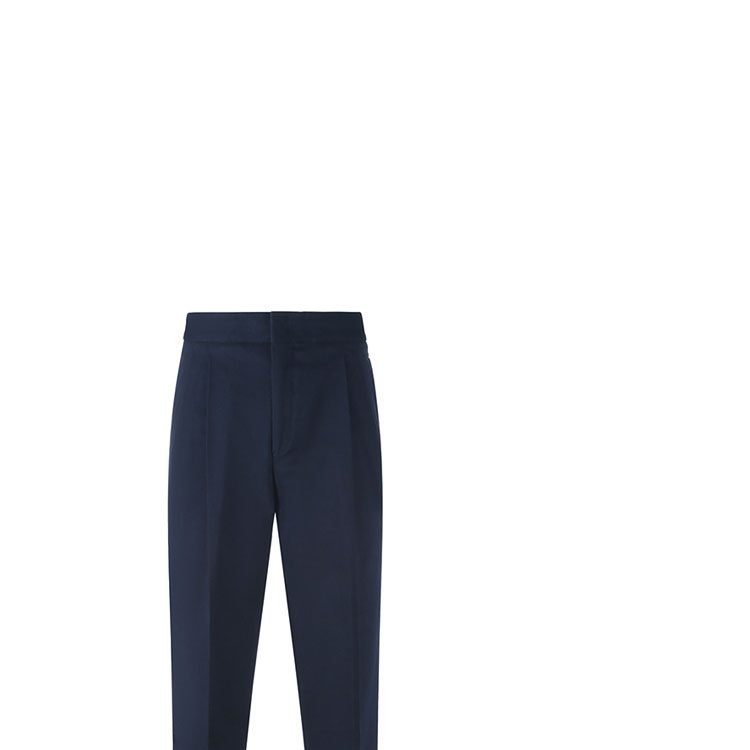 Purchase GIORGIO ARMANI FW22  Navy High-Waist Straight-Leg Casual Pants. 2WGPP0RB-T01V5-UBUV