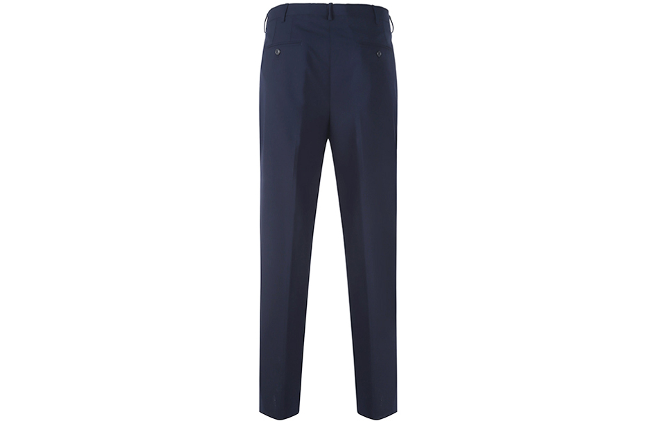 Shop GIORGIO ARMANI FW22  Slim Fit Casual Pants in Navy Blue. 8WGPP03D-T03JX-UBUV