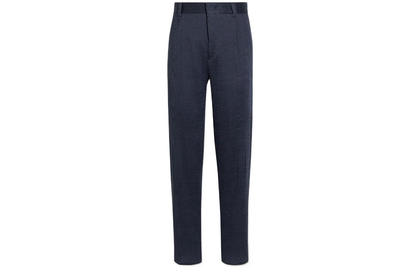 GIORGIO ARMANI FW22  Striped Mid-Rise Straight Casual Pants Black JVM1628246009461