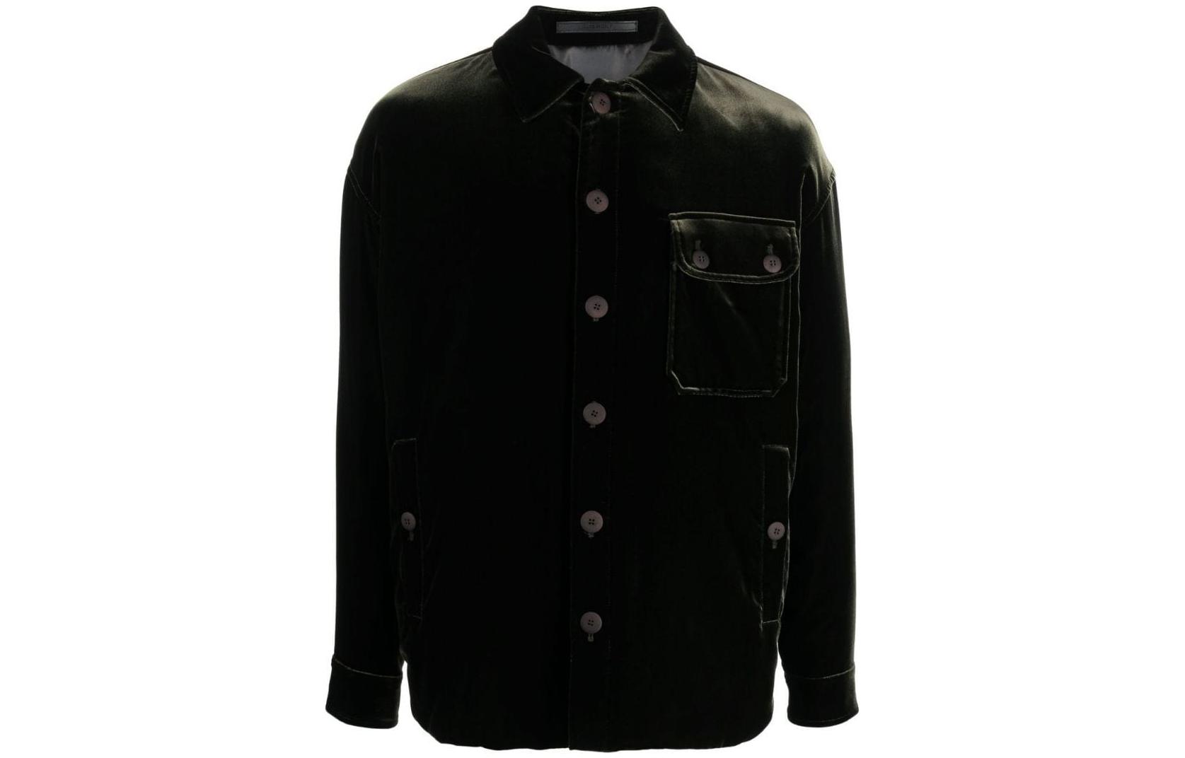 Giorgio Armani FW22 Black Solid Single-Breasted Long Sleeve Jacket 2WGCC03RT0025U799