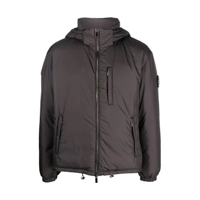 Giorgio Armani FW22 Brown Solid Zip-Up Hoodie Jacket 6KSB6B-SN93Z-U6VJ