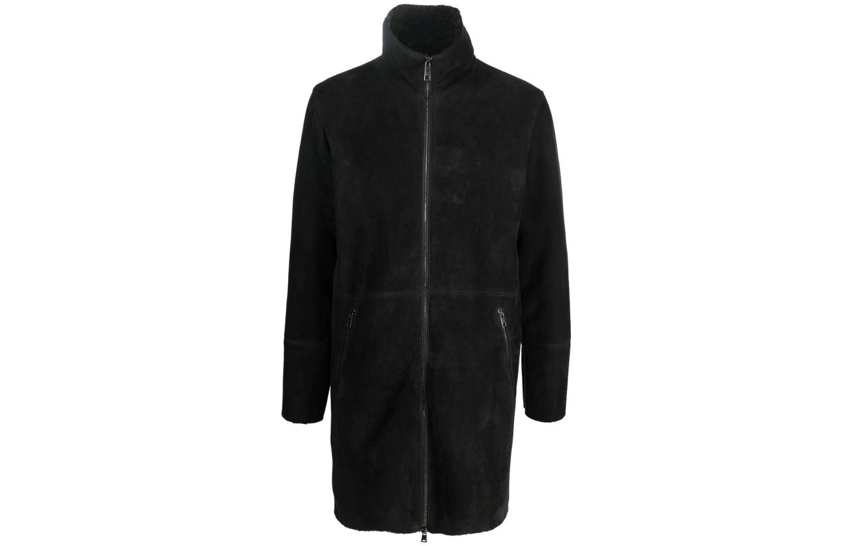 Giorgio Armani FW22 Shearling Zip-Up Jacket Gray GU23F14085MEMELDarkeagle