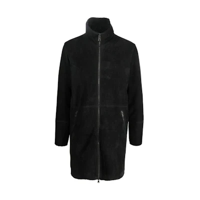 Giorgio Armani FW22 Shearling Zip-Up Jacket Gray GU23F14085MEMELDarkeagle