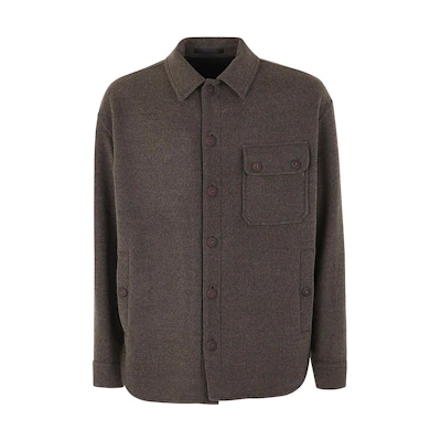 Giorgio Armani FW22 Solid Color Single-Breasted Grey Straight Jacket 2WGCC03RT03MXF8U8