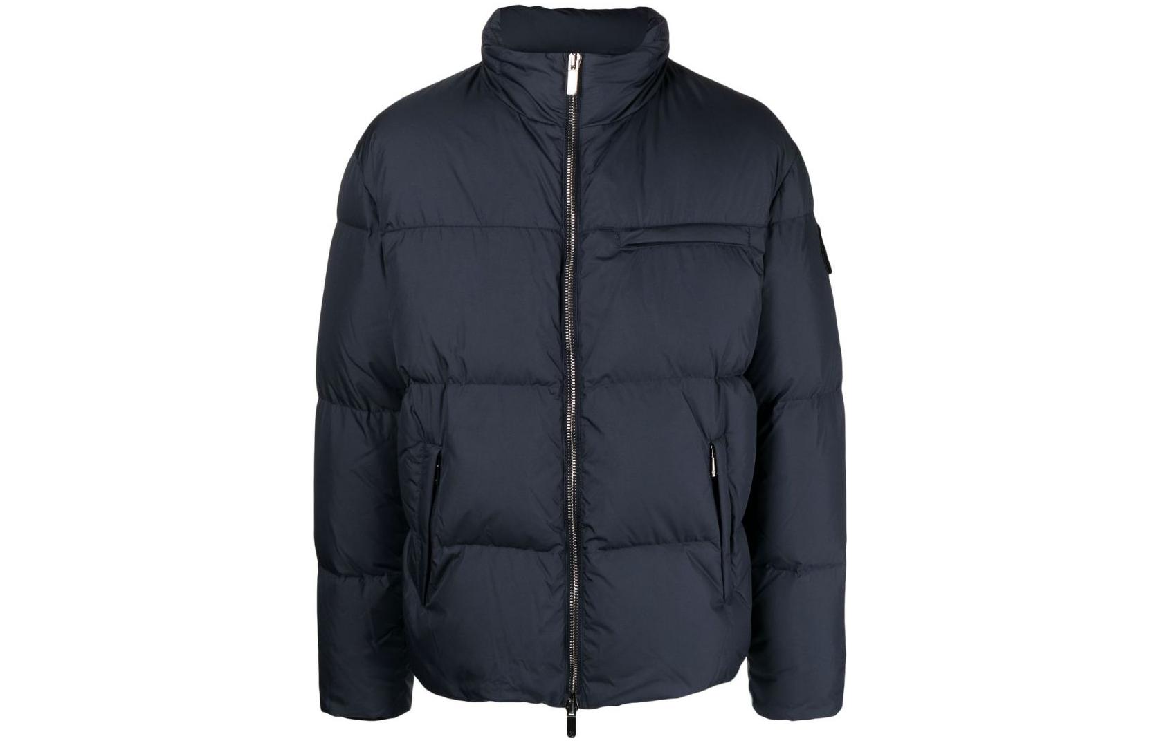 Giorgio Armani FW22 Solid Zip-Up Jacket Deep Blue 6KSB6A-SN93Z-UBLD