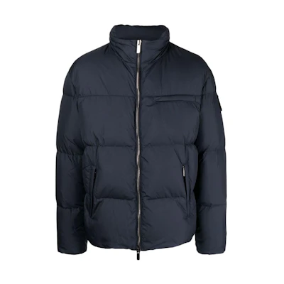 Giorgio Armani FW22 Solid Zip-Up Jacket Deep Blue 6KSB6A-SN93Z-UBLD