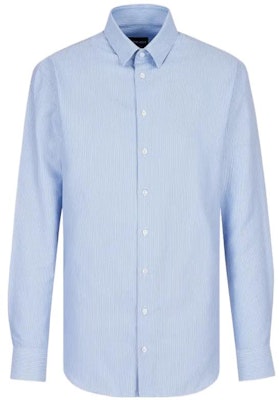 GIORGIO ARMANI FW22 Camisa Hombre Rayas Manga Larga Relajada Azul Claro 8WGCCZMN-TZB31-F9TQ Order GIORGIO ARMANI FW22 Camisa Hombre Rayas Manga Larga Relajada Azul Claro 8WGCCZMN-TZB31-F9TQ