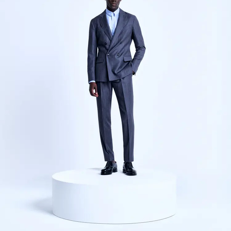 Lookbook GIORGIO ARMANI FW22 條紋印花休閒長袖襯衫 男款 淺藍色 8WGCCZMN-TZB31-F9TQ