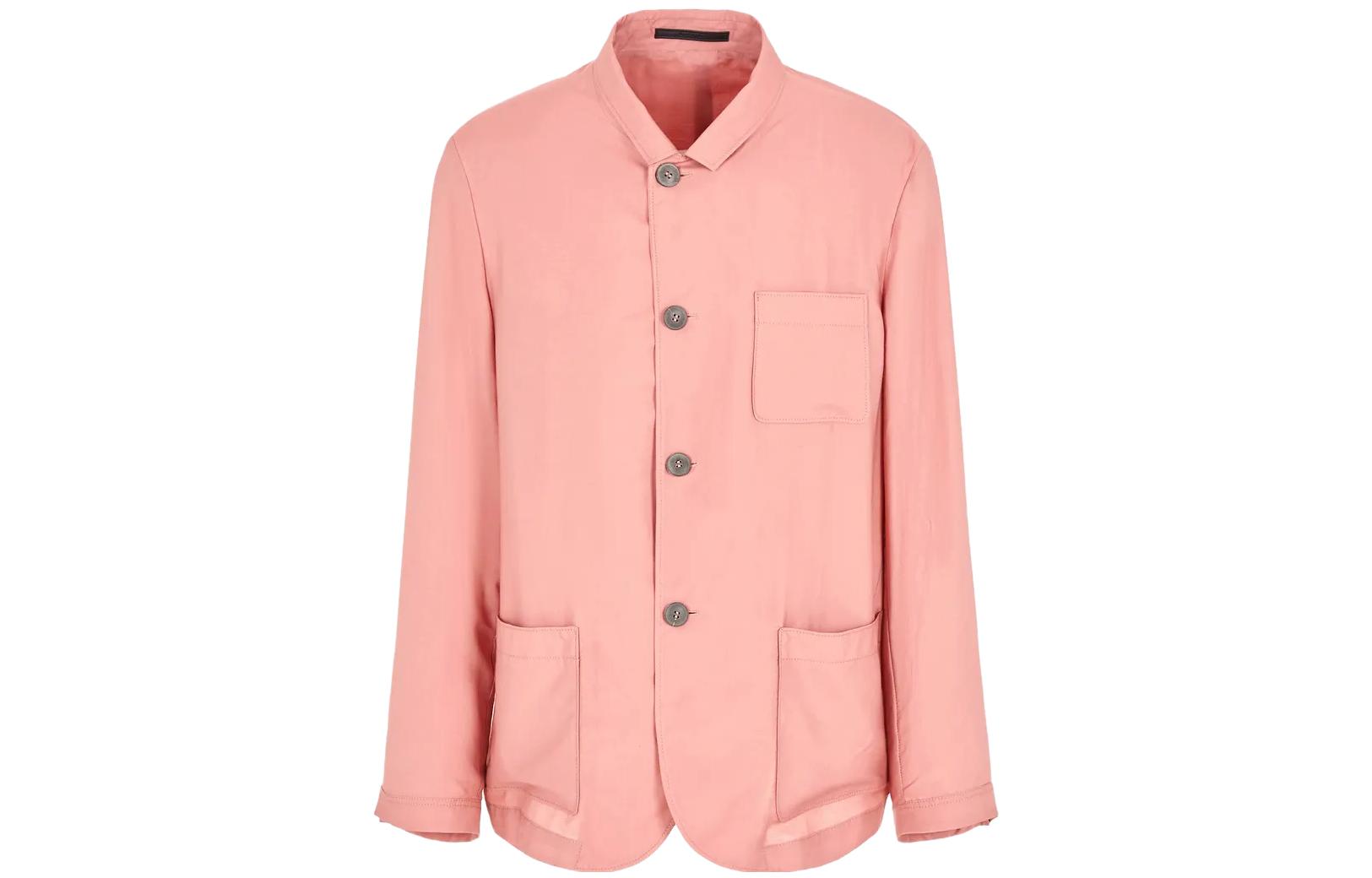 Giorgio Armani FW23 Pink Single-Breasted Long-Sleeve Jacket 3WGGG11J-T03K4-1U4UG