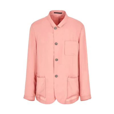 Giorgio Armani FW23 Pink Single-Breasted Long-Sleeve Jacket 3WGGG11J-T03K4-1U4UG