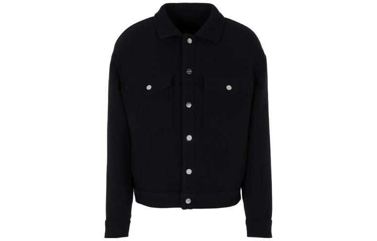 Giorgio Armani FW23 Single-Breasted Casual Jacket Night Navy - 6RSB9G-SNE0Z-UBUV