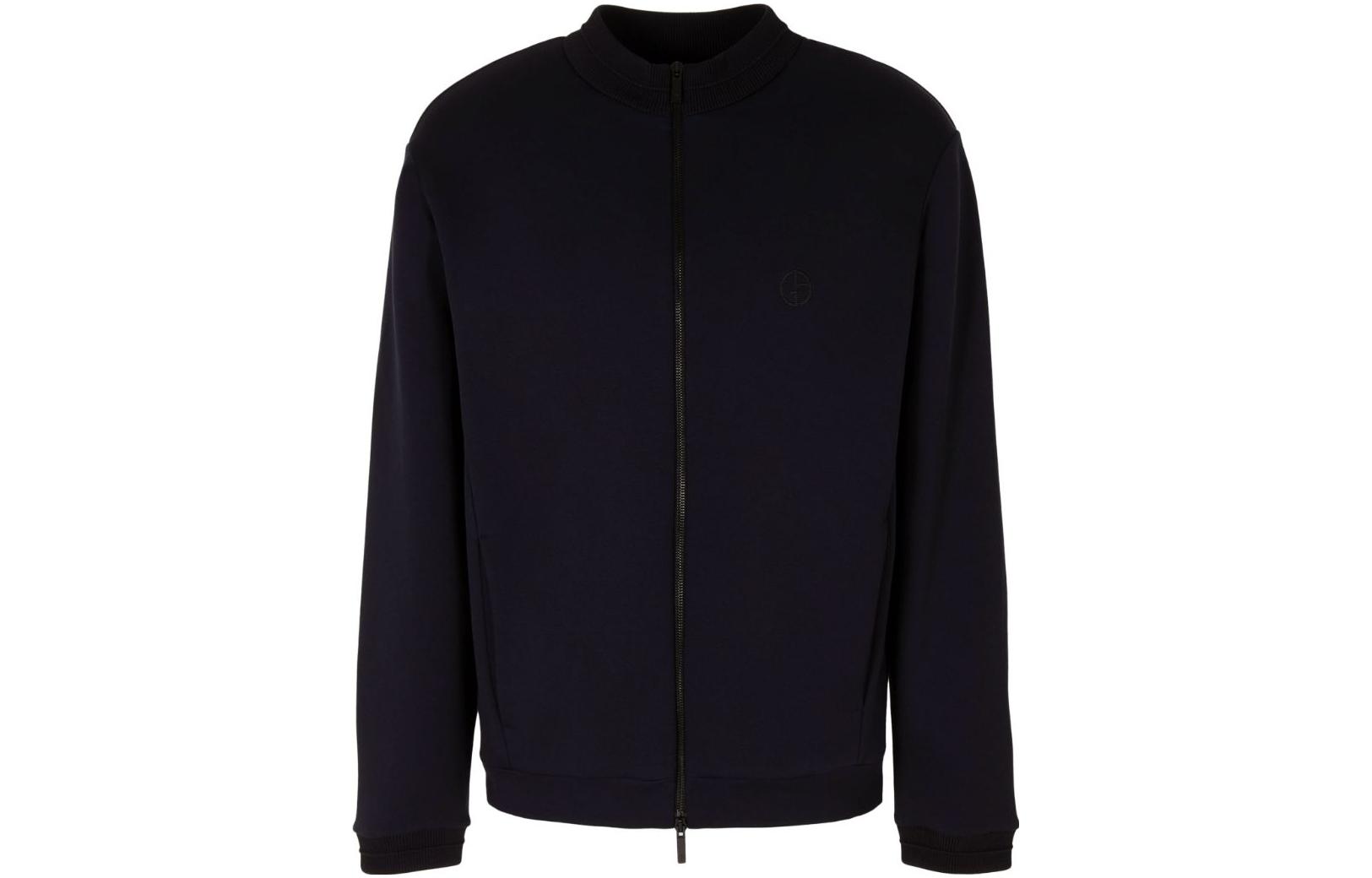 Giorgio Armani FW23 Solid Logo Embroidered Jacket Navy Blue for Men 6RSB70-SJPHZ-UBWZ