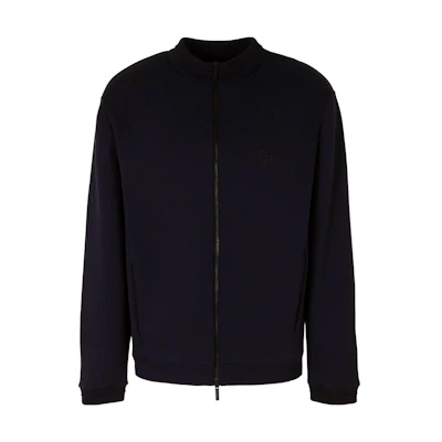 Giorgio Armani FW23 Solid Logo Embroidered Jacket Navy Blue for Men 6RSB70-SJPHZ-UBWZ