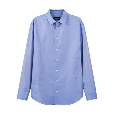 Giorgio Armani Geometric Print Long Sleeve Shirt Blue 8WGCCZ97-TZB28-F9TQ