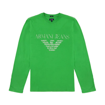 Giorgio Armani Green Loose Fit Crewneck Long Sleeve Sweatshirt Z6H72UL-16
