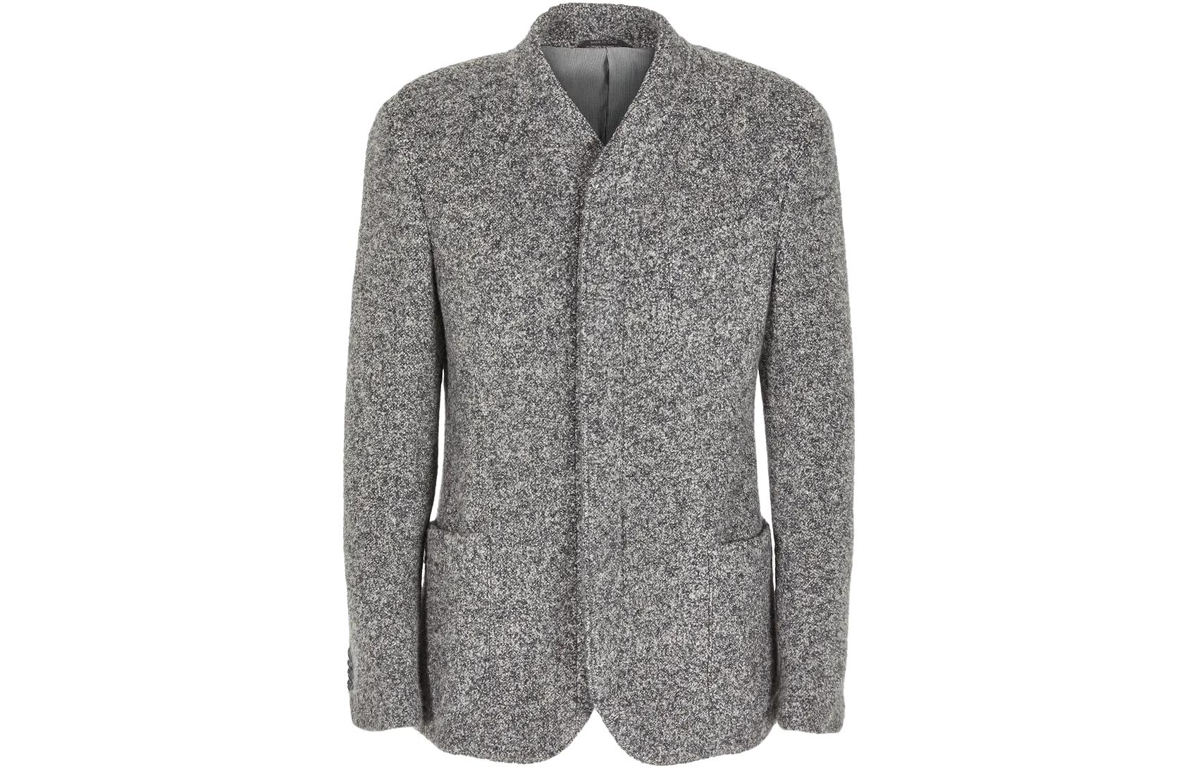 Giorgio Armani Grey Textured Knit Long-Sleeve Jacket 3SGGG0YX-T04L7-1U8KJ