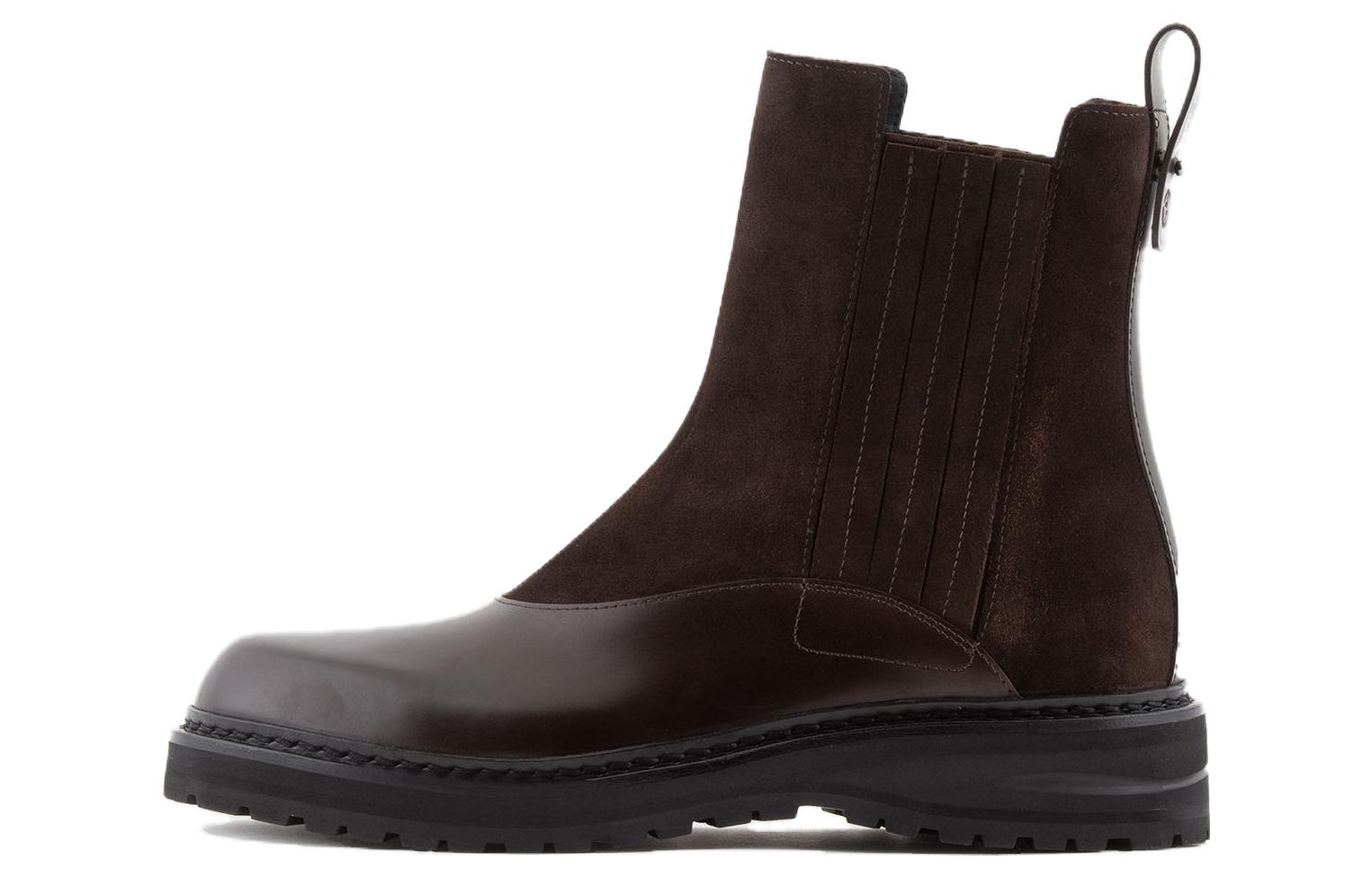 Giorgio Armani Leather Chelsea Boot 'Brown' X2M352XN9261K353