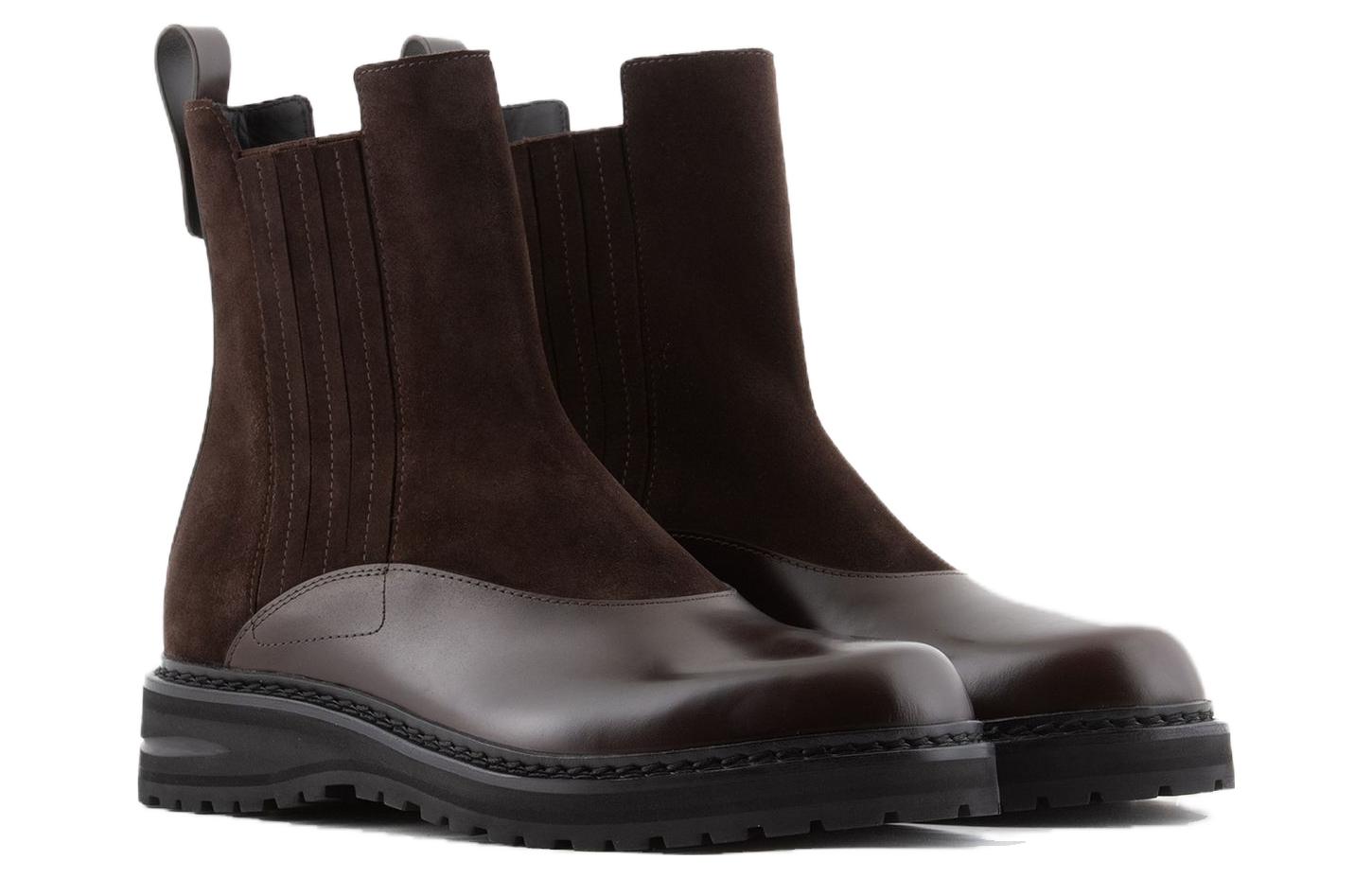Order Giorgio Armani Leather Chelsea Boot 'Brown' X2M352XN9261K353