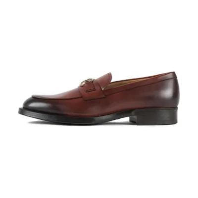 Giorgio Armani Leather Loafer 'Brown'