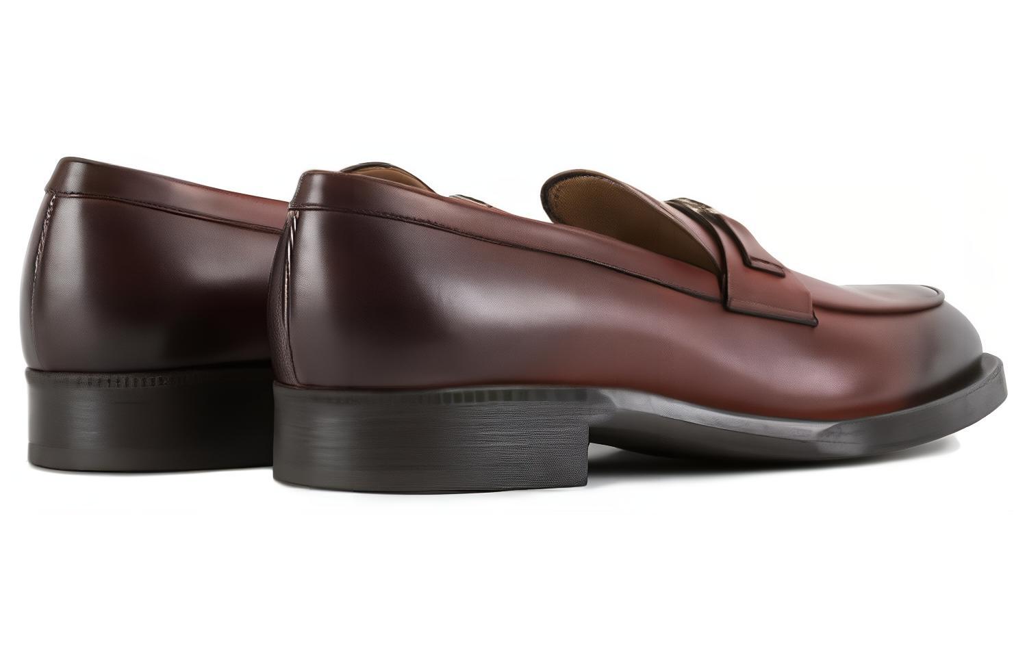 Purchase Giorgio Armani Leather Loafer 'Brown' X2A392XF222100163