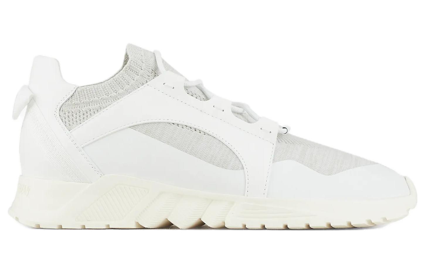 Order Giorgio Armani Zapatillas de Cuero Bajas 'Moda Versátil Blanca' X2X174XN7651S712