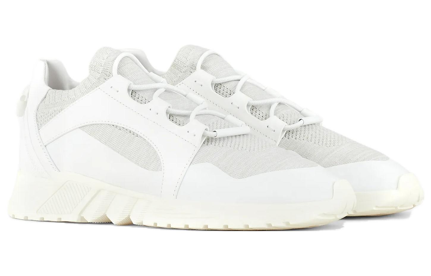 Lookbook Giorgio Armani Zapatillas de Cuero Bajas 'Moda Versátil Blanca' X2X174XN7651S712