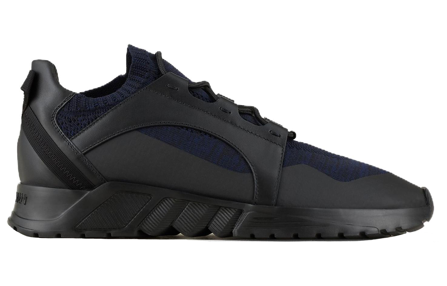 Order GIORGIO ARMANI 皮革 潮流百搭 低帮 生活休閒鞋 男款 黑色