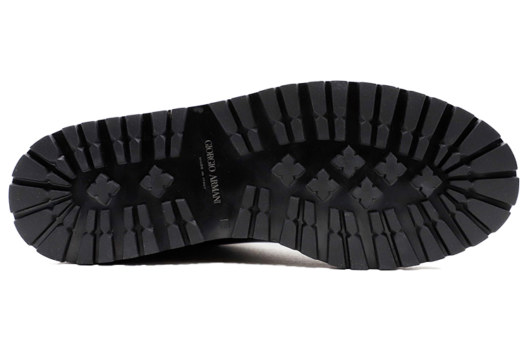 Shop Giorgio Armani Boots Kulit Pendek 'Fashion Zipper Hitam' X2M355XN9341K001