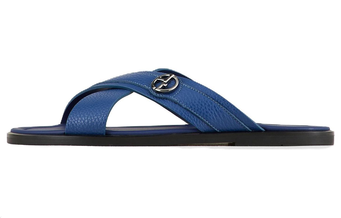 Giorgio Armani Leather Slide 'Blue Black' X2P045XM8381B228