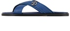 Buy Giorgio Armani Selipar Kulit 'Biru Hitam' X2P045XM8381B228