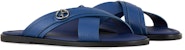 Giorgio Armani Selipar Kulit 'Biru Hitam' X2P045XM8381B228