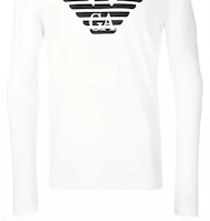 Sizing GIORGIO ARMANI Logo Print Crew Neck White T-Shirt for Men 8N1T64-JNQZ-0100