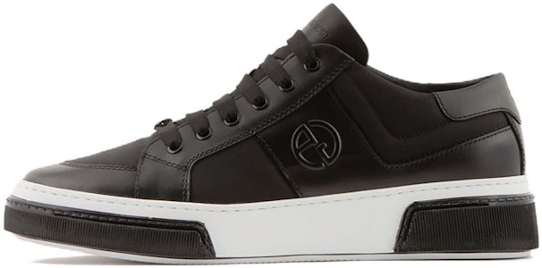 GIORGIO ARMANI喬治亞曼尼 皮革 時尚百搭 低筒 板鞋 男款 黑色 Buy GIORGIO ARMANI喬治亞曼尼 皮革 時尚百搭 低筒 板鞋 男款 黑色