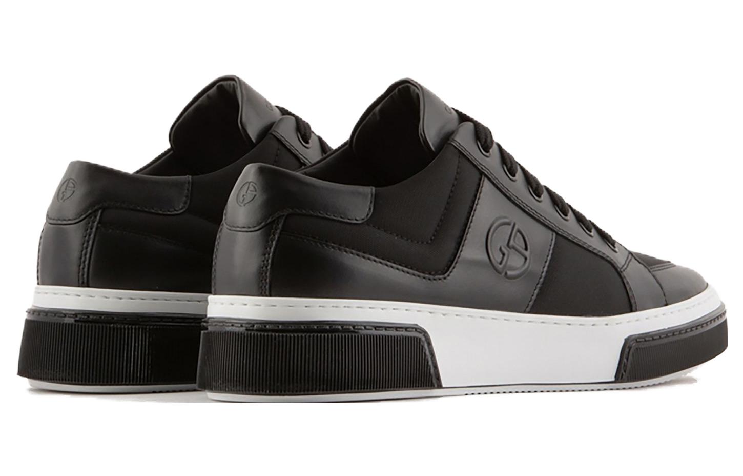 Shop Giorgio Armani Low-Top Sneaker 'Black Trendy' X2X172XN1521A083