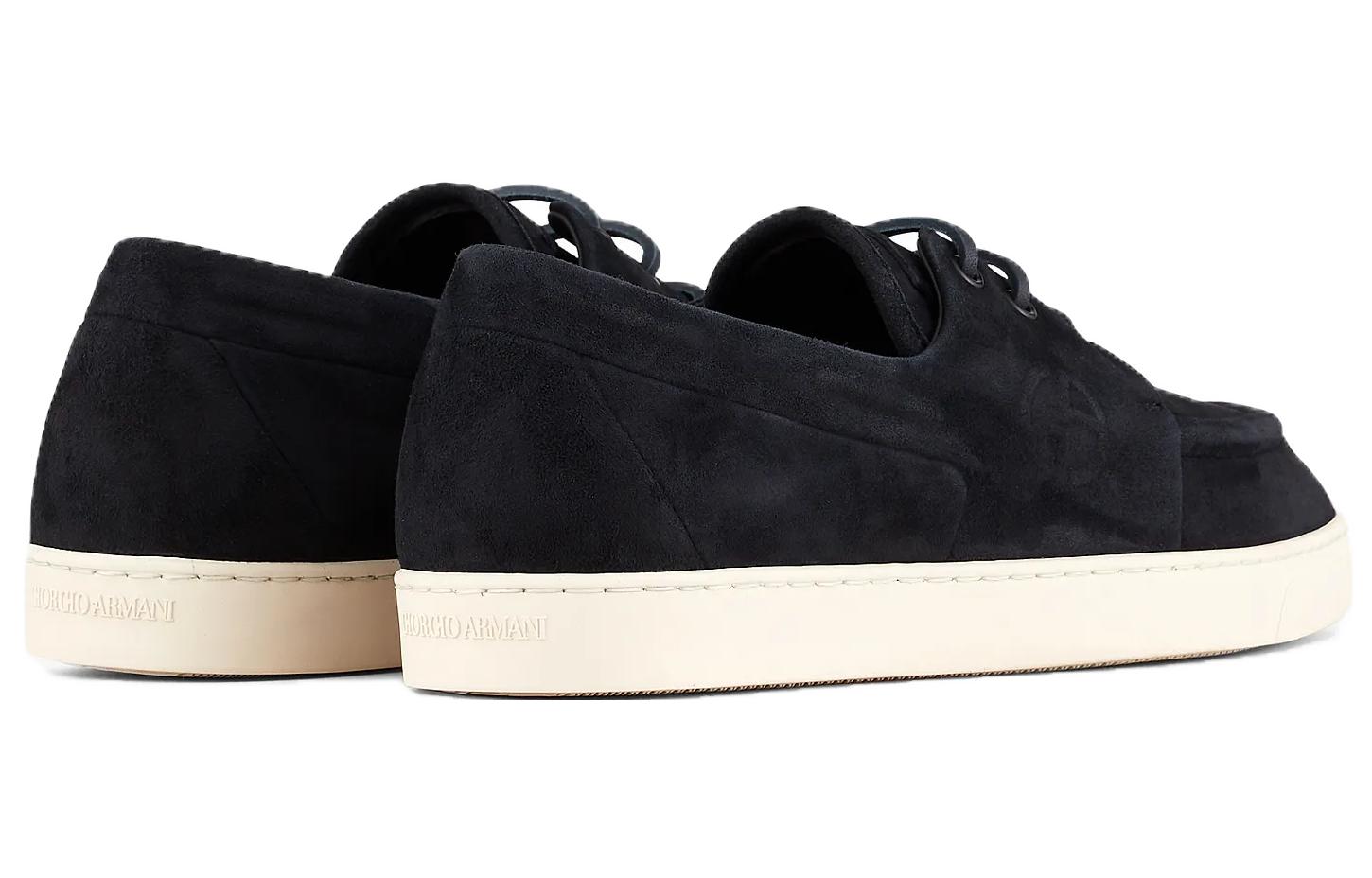 Lookbook Giorgio Armani Low-Top Sneakers 'Black Velvet' X2X167XF686100005