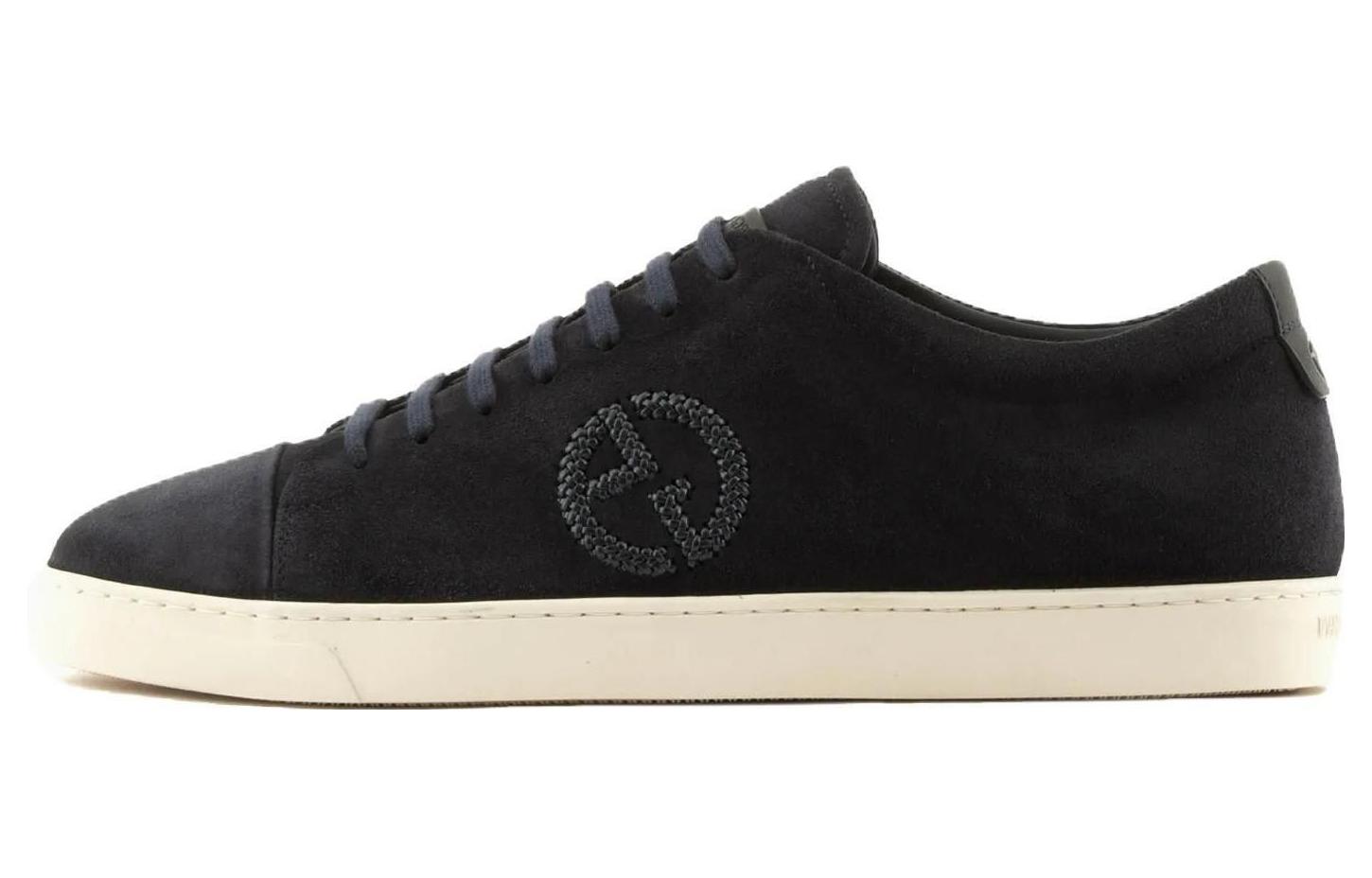 Giorgio Armani Low-Top Suede Sneaker 'Versatile Black Fashion' X2X175XN9111E553
