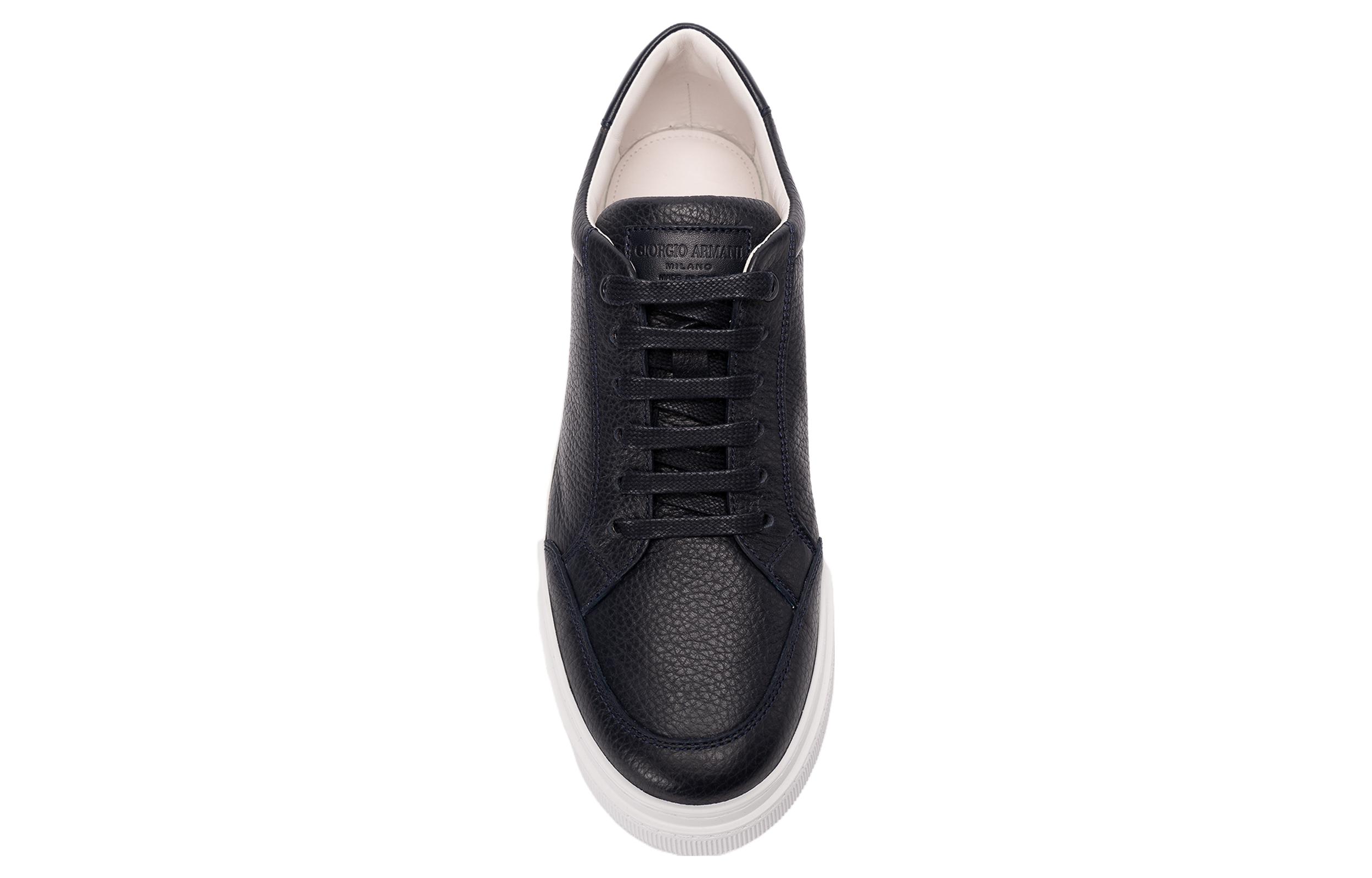 Lookbook Giorgio Armani Low Top Lace-Up 'Black Leather' X2X177XN914M785