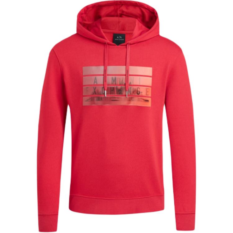 Giorgio Armani Red Pullover Sweatshirt with Logo Print Design 6HZMFR-ZJ1PZ-1463