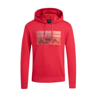 Giorgio Armani Red Pullover Sweatshirt with Logo Print Design 6HZMFR-ZJ1PZ-1463