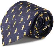 Giorgio Armani Seahorse Print Navy Blue Casual Tie. 3602874R81300135 Giorgio Armani Seahorse Print Navy Blue Casual Tie. 3602874R81300135