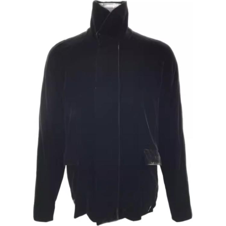 Giorgio Armani Solid Black Turtleneck Oversized Long-Sleeve Jacket PSR04W-0S200-478