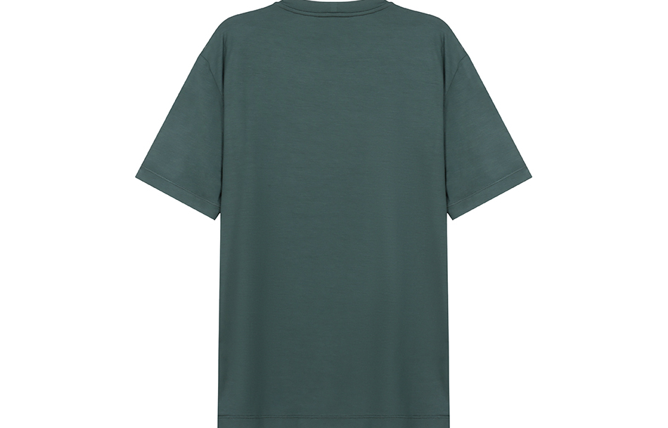 Lookbook 조르지오 아르마니 남성용 다크 그린 솔리드 크루넥 티셔츠 6KSM74-SJKLZ-U7TZ