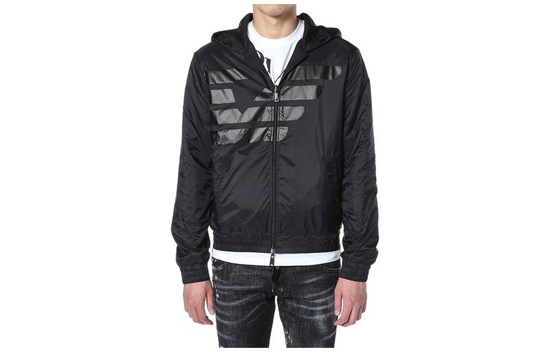 Giorgio Armani Solid Color Hoodie Jacket Black 6Y6M59-JEAZ-1200