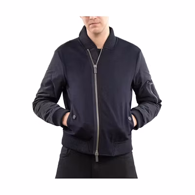 Giorgio Armani Solid Color Multi-Pocket Zip Jacket B6B69AQ-E5