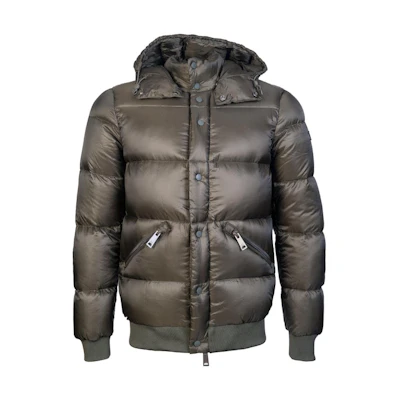 Giorgio Armani Solid Color Zip-Up Hooded Down Jacket 6Y6B73-6NLRZ-1861