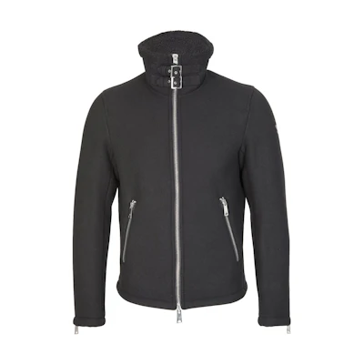 Giorgio Armani Solid Color Zip-Up Jacket - Black 6X6B62-6NKAZ-1200