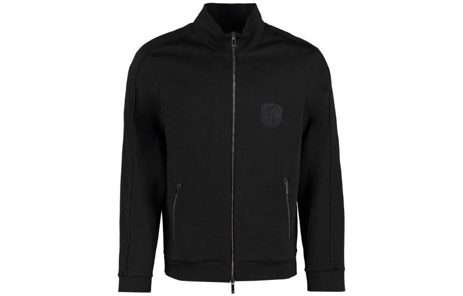 Giorgio Armani Solid Color Zip-Up Jacket Black 6KSB70SJPHZUC99