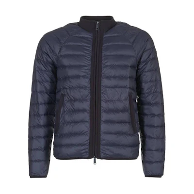 Giorgio Armani Solid Glossy Zip-Up Jacket - Blue 6Y6B79-6NMUZ-1579